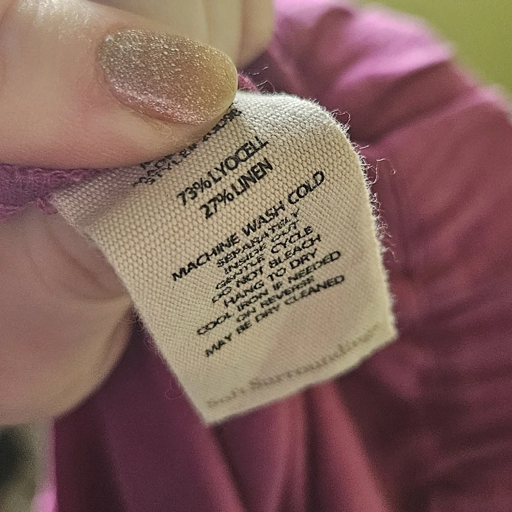 NWT Soft Surroundings Lizette Linen Blend Wide Leg Pants Size Medium - Picture 6 of 6